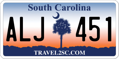 SC license plate ALJ451