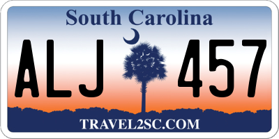 SC license plate ALJ457