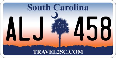 SC license plate ALJ458