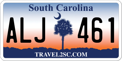 SC license plate ALJ461