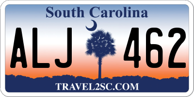 SC license plate ALJ462