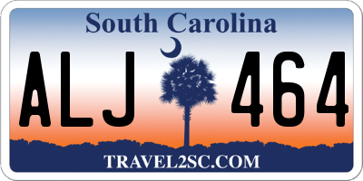 SC license plate ALJ464