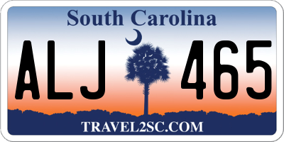 SC license plate ALJ465