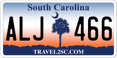 SC license plate ALJ466