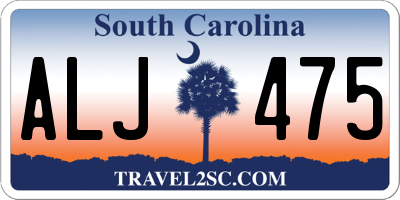 SC license plate ALJ475