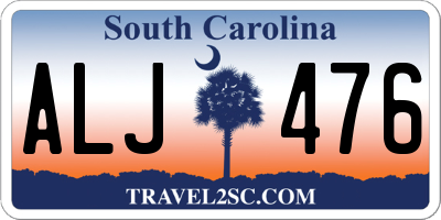 SC license plate ALJ476