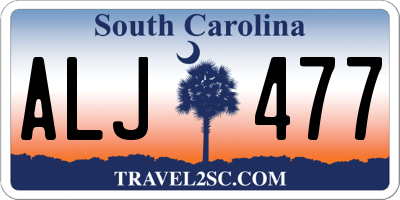 SC license plate ALJ477