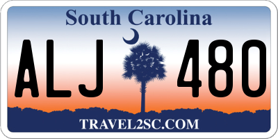 SC license plate ALJ480