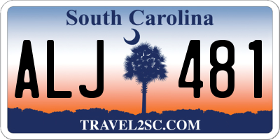 SC license plate ALJ481