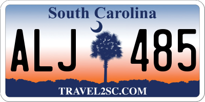 SC license plate ALJ485