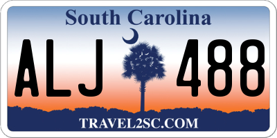 SC license plate ALJ488