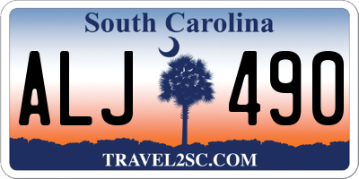 SC license plate ALJ490