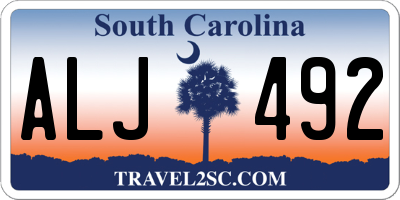 SC license plate ALJ492