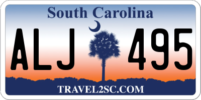 SC license plate ALJ495