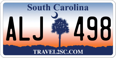 SC license plate ALJ498