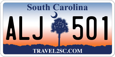 SC license plate ALJ501