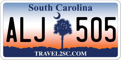 SC license plate ALJ505