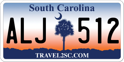 SC license plate ALJ512