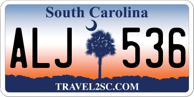 SC license plate ALJ536