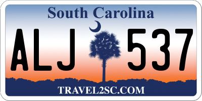 SC license plate ALJ537