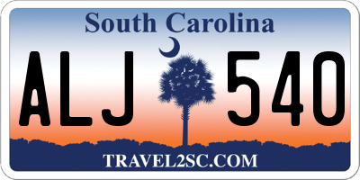 SC license plate ALJ540