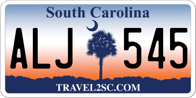 SC license plate ALJ545