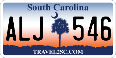 SC license plate ALJ546