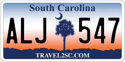 SC license plate ALJ547