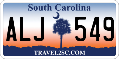 SC license plate ALJ549