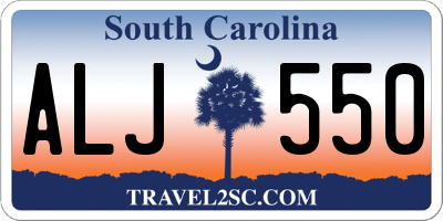 SC license plate ALJ550