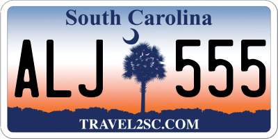 SC license plate ALJ555