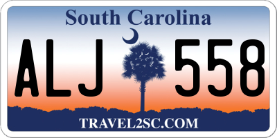 SC license plate ALJ558