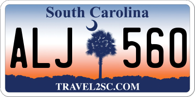 SC license plate ALJ560