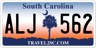 SC license plate ALJ562