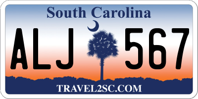 SC license plate ALJ567