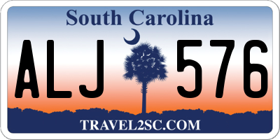 SC license plate ALJ576