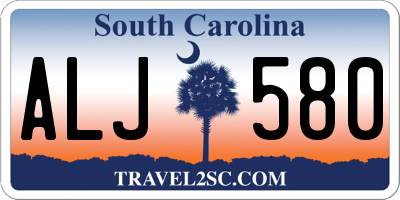SC license plate ALJ580