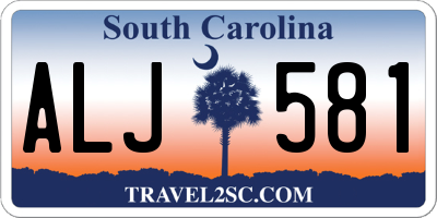 SC license plate ALJ581