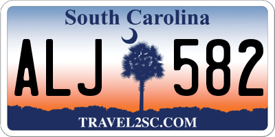 SC license plate ALJ582