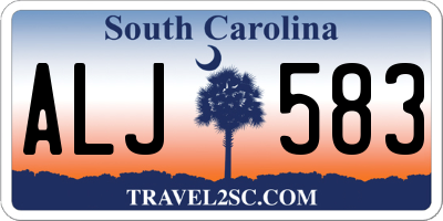 SC license plate ALJ583