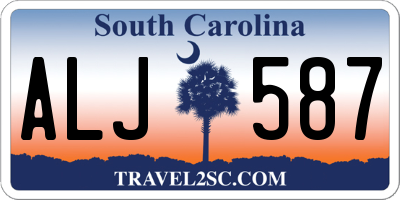 SC license plate ALJ587