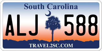 SC license plate ALJ588