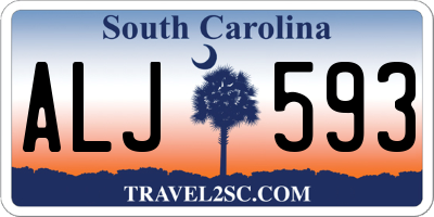 SC license plate ALJ593