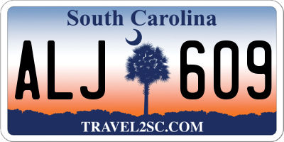 SC license plate ALJ609