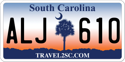 SC license plate ALJ610