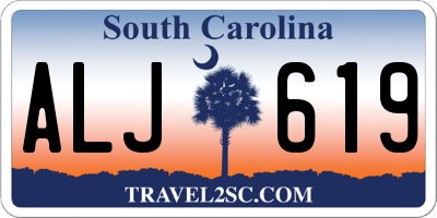 SC license plate ALJ619