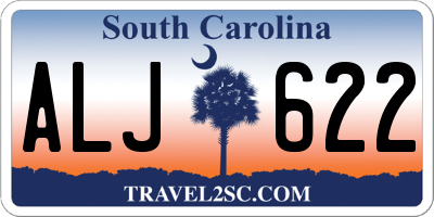 SC license plate ALJ622