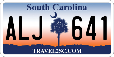 SC license plate ALJ641