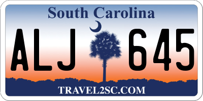 SC license plate ALJ645