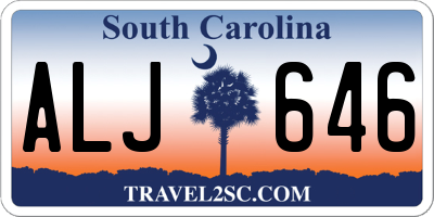 SC license plate ALJ646